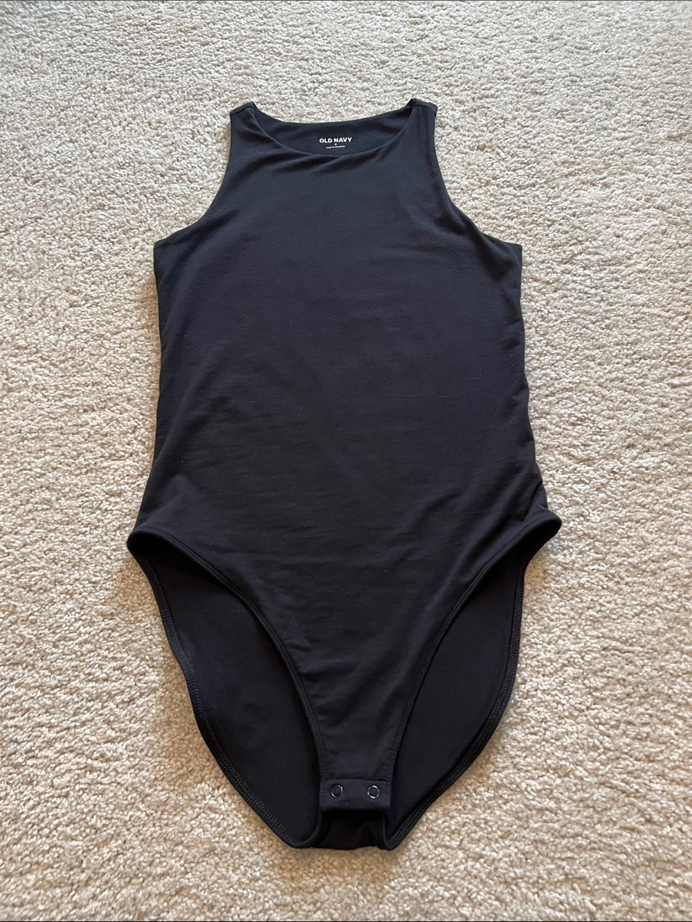 Old Navy Black Tank One-Piece Bodysuit